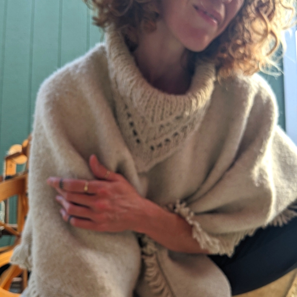 Hand woven poncho